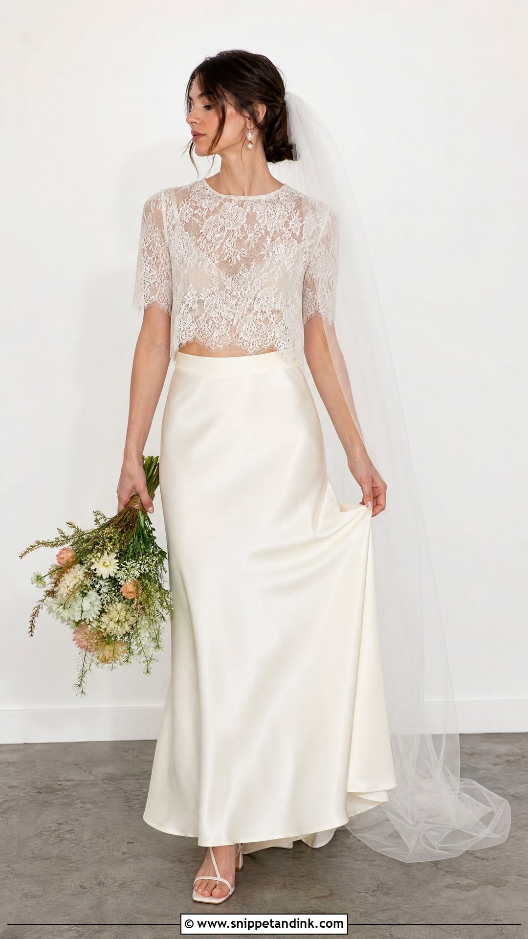 Thrifted Two Piece Wedding Dress - Snippet and Ink - 25 Thrifted Wedding Dress Ideas