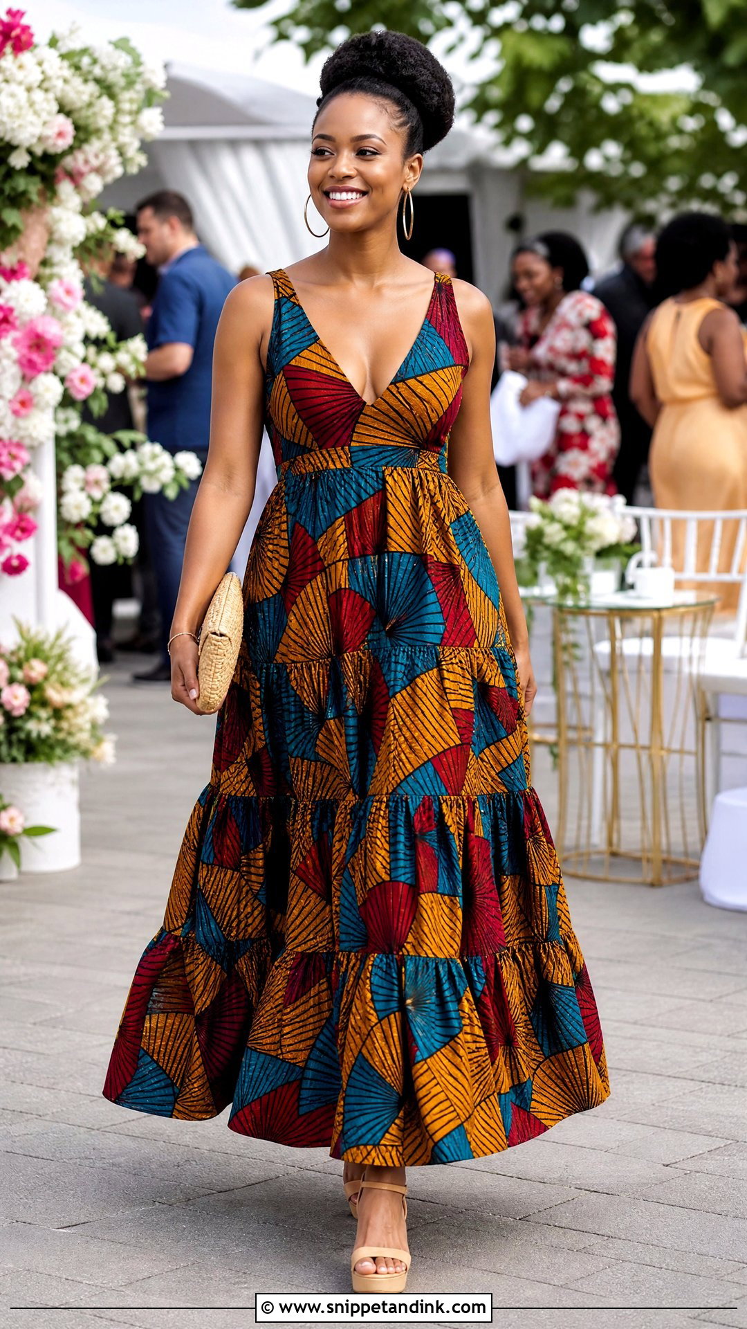 Tiered Ankara Maxi Gown - Snippet and Ink - 25 Big Ankara Gown Styles