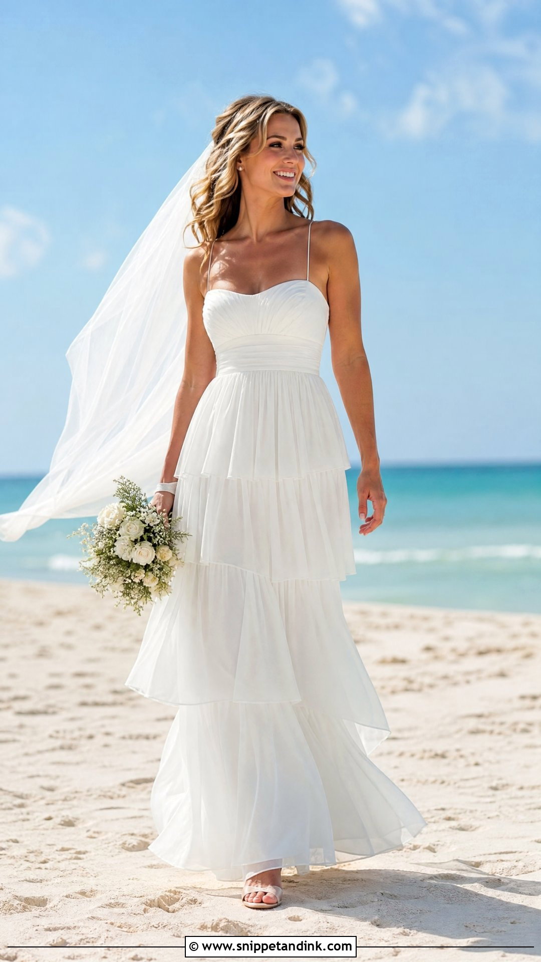 Tiered Beach Wedding Dress - Snippet and Ink - 25 Tiered Wedding Dress Ideas
