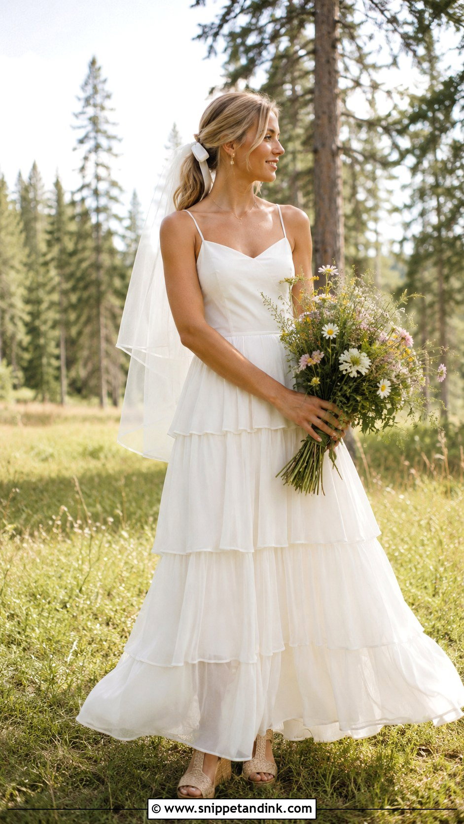 Tiered Camp Wedding Dress - Snippet and Ink - 20 Camp Wedding Dress Ideas