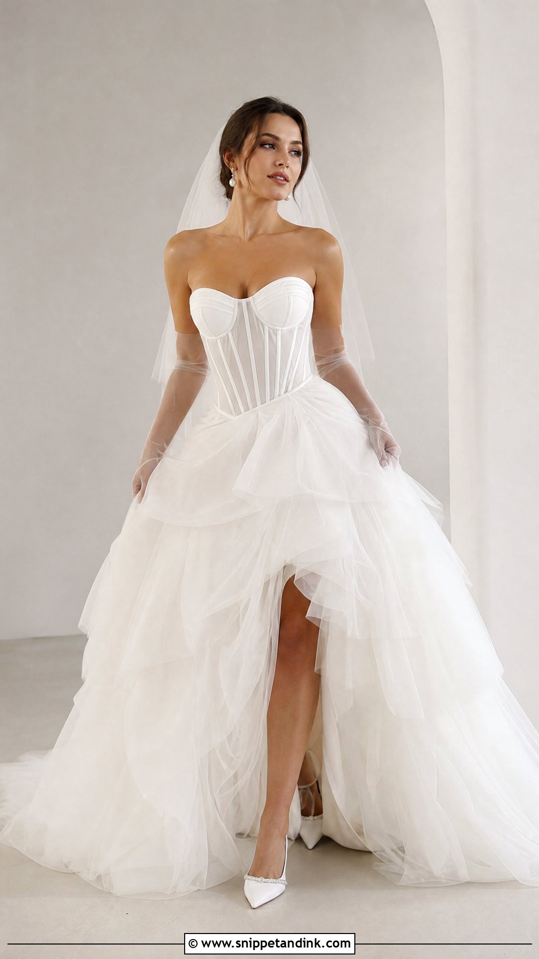 Tiered Corset Wedding Dress - Snippet and Ink - 25 Tiered Wedding Dress Ideas