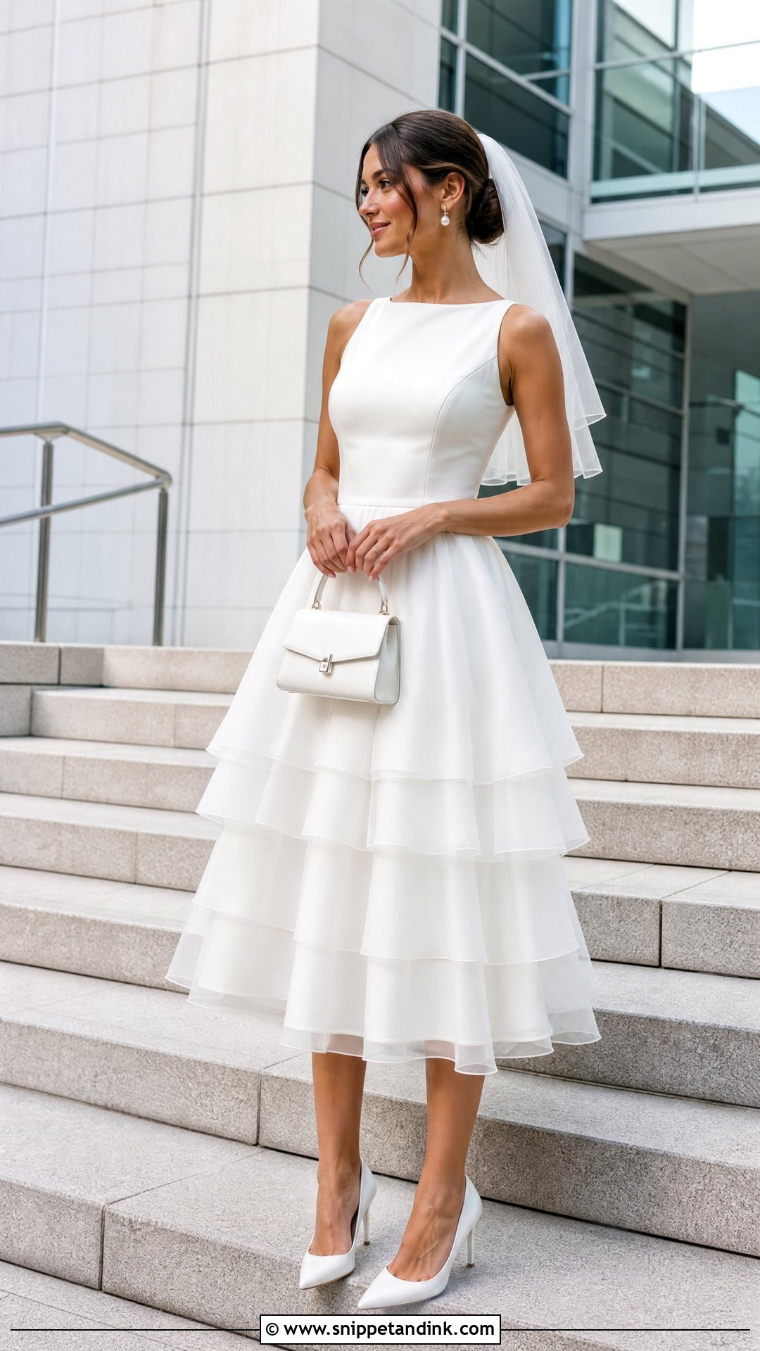 Tiered Courthouse Wedding Dress - Snippet and Ink - 25 Tiered Wedding Dress Ideas