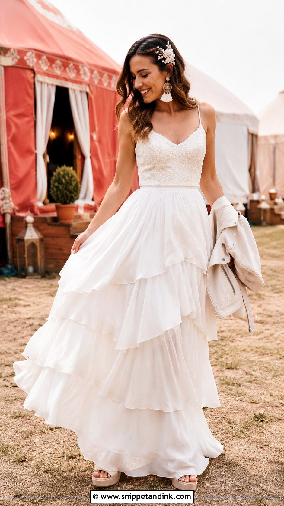 Tiered Festival Wedding Dress - Snippet and Ink - 20 Festival Wedding Dress Ideas
