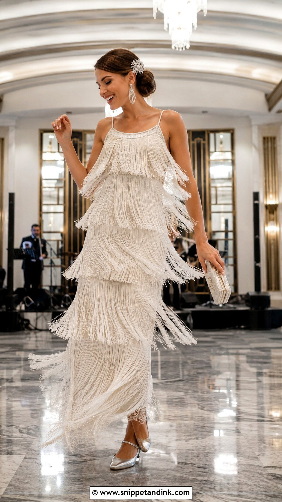 Tiered Fringe Wedding Dress - Snippet and Ink - 20 20s Style Wedding Dress Ideas