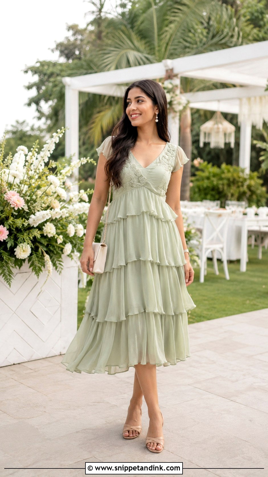 Tiered Frock For Wedding Party - Snippet and Ink - 25 Party Frocks for Women Wedding Ideas