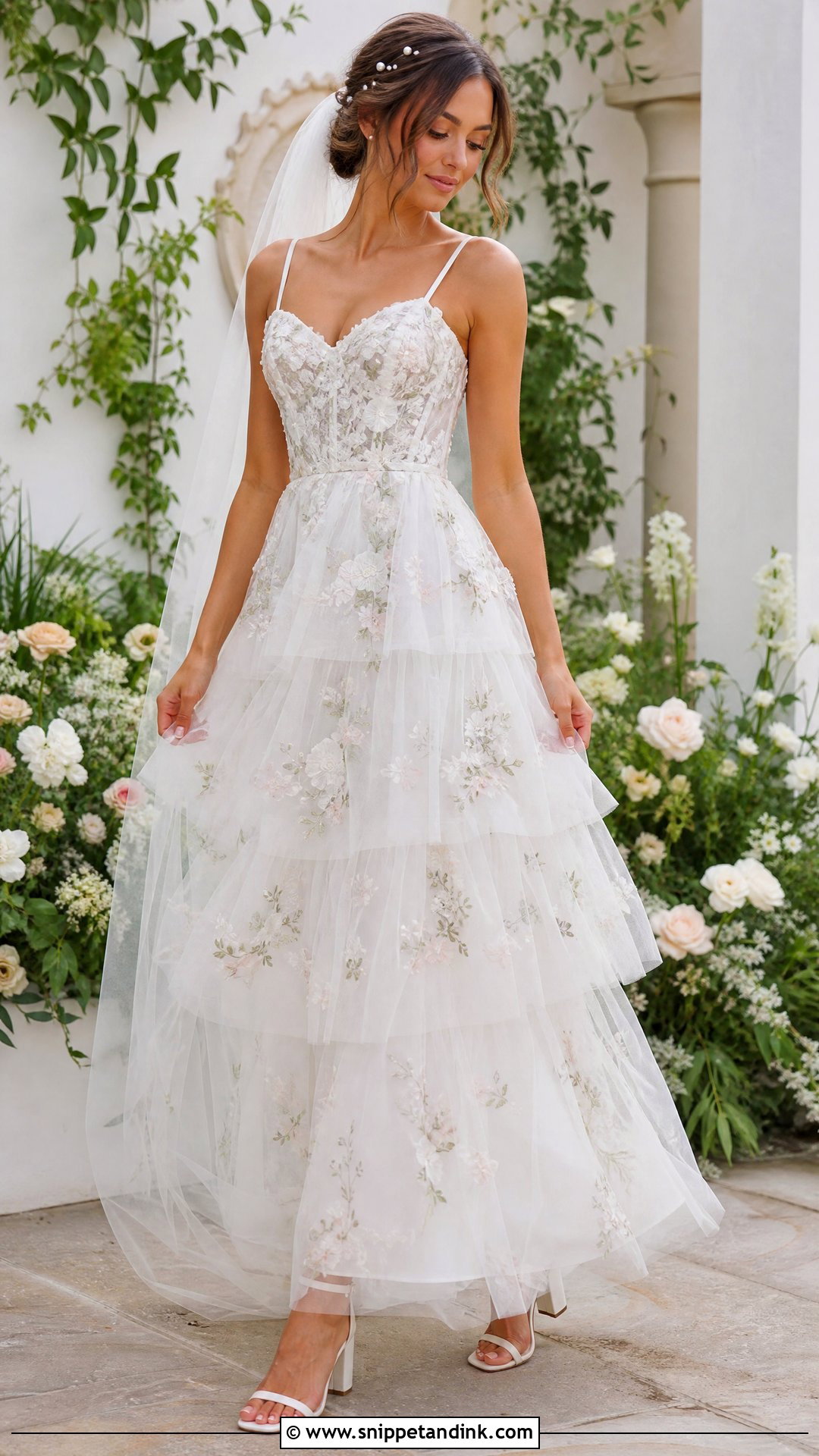 Tiered Garden Wedding Dress - Snippet and Ink - 25 Tiered Wedding Dress Ideas