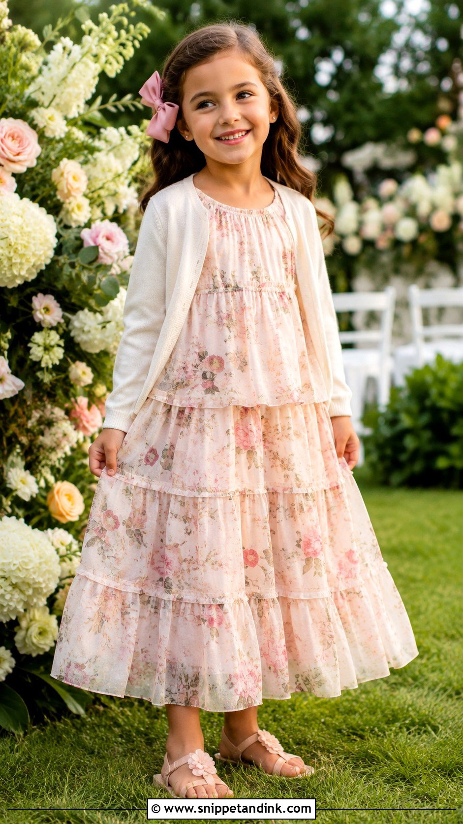 Tiered Kids Dress For Outdoor Wedding - Snippet and Ink - 25 Kids Dresses for Weddings