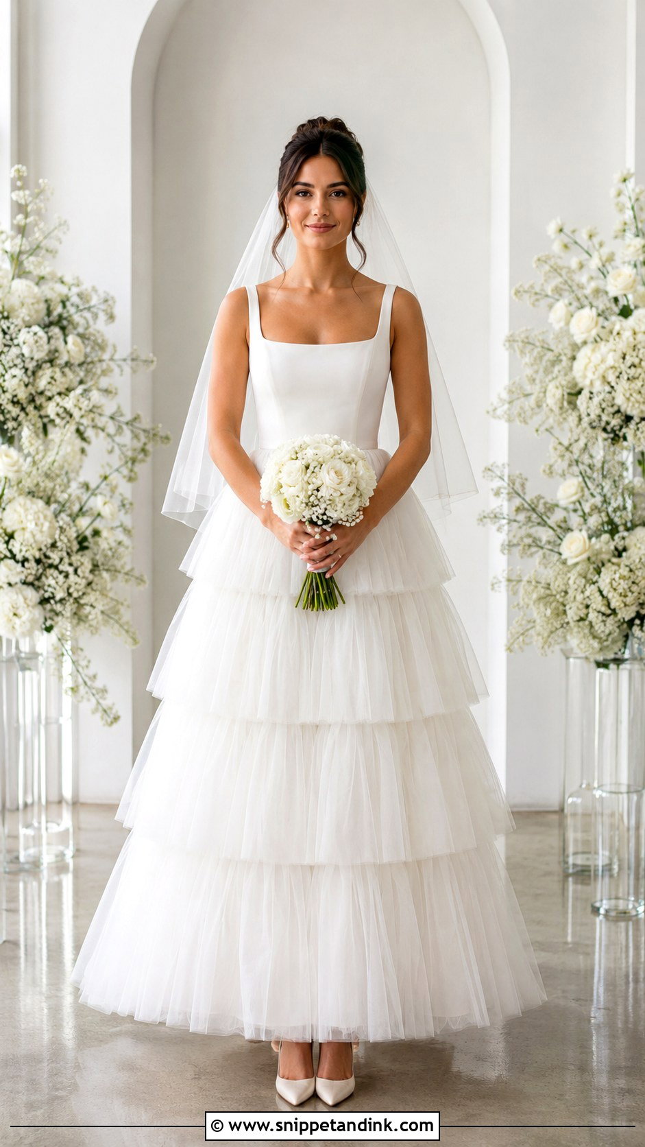 Tiered Layered Tulle Wedding Dress - Snippet and Ink - 20 Layered Tulle Wedding Dress Ideas