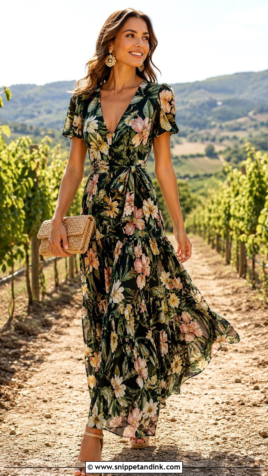 Tiered Maxi Dress for Summer Wedding - Snippet and Ink - 20 Dress for Summer Wedding Ideas