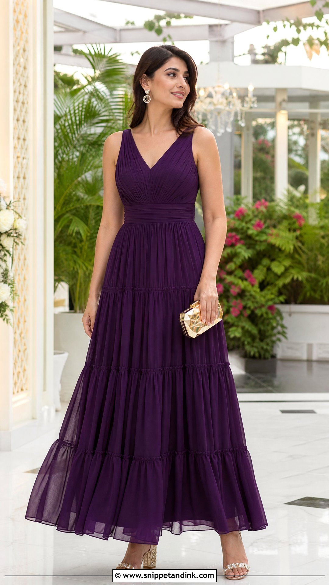 Tiered Maxi Wedding Party Dress - Snippet and Ink - 20 Wedding Party Wear Dresses