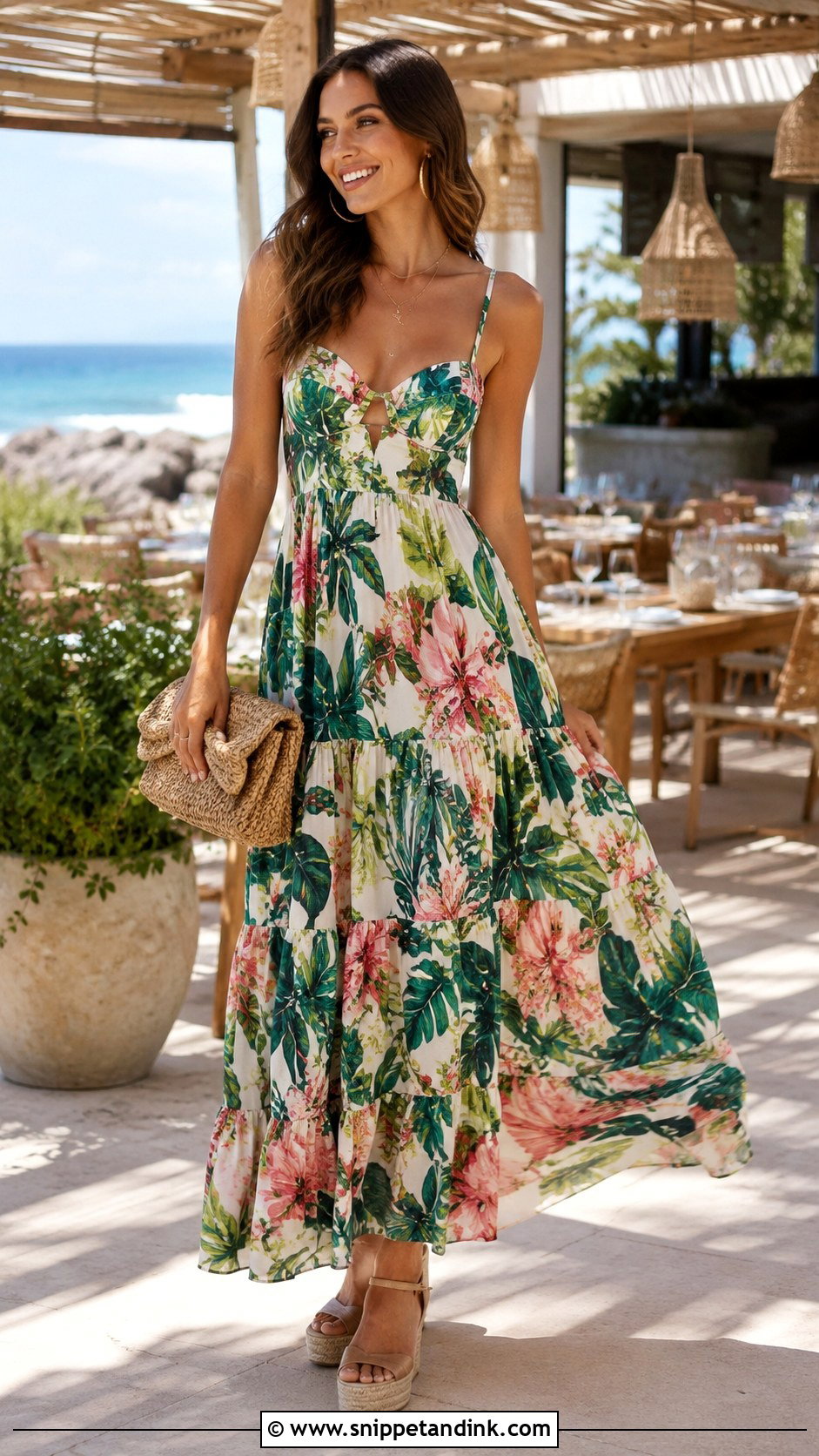 Tiered Maxi Welcome Party Dress - Snippet and Ink - 20 Welcome Party Dress Ideas
