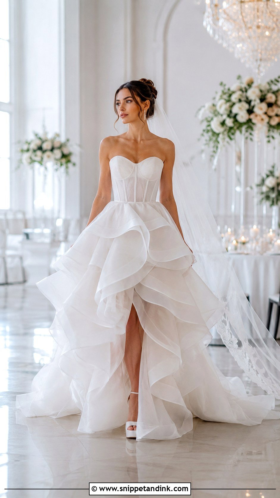 Tiered Organza Architectural Wedding Dress - Snippet and Ink - 20 Architectural Wedding Dress Ideas