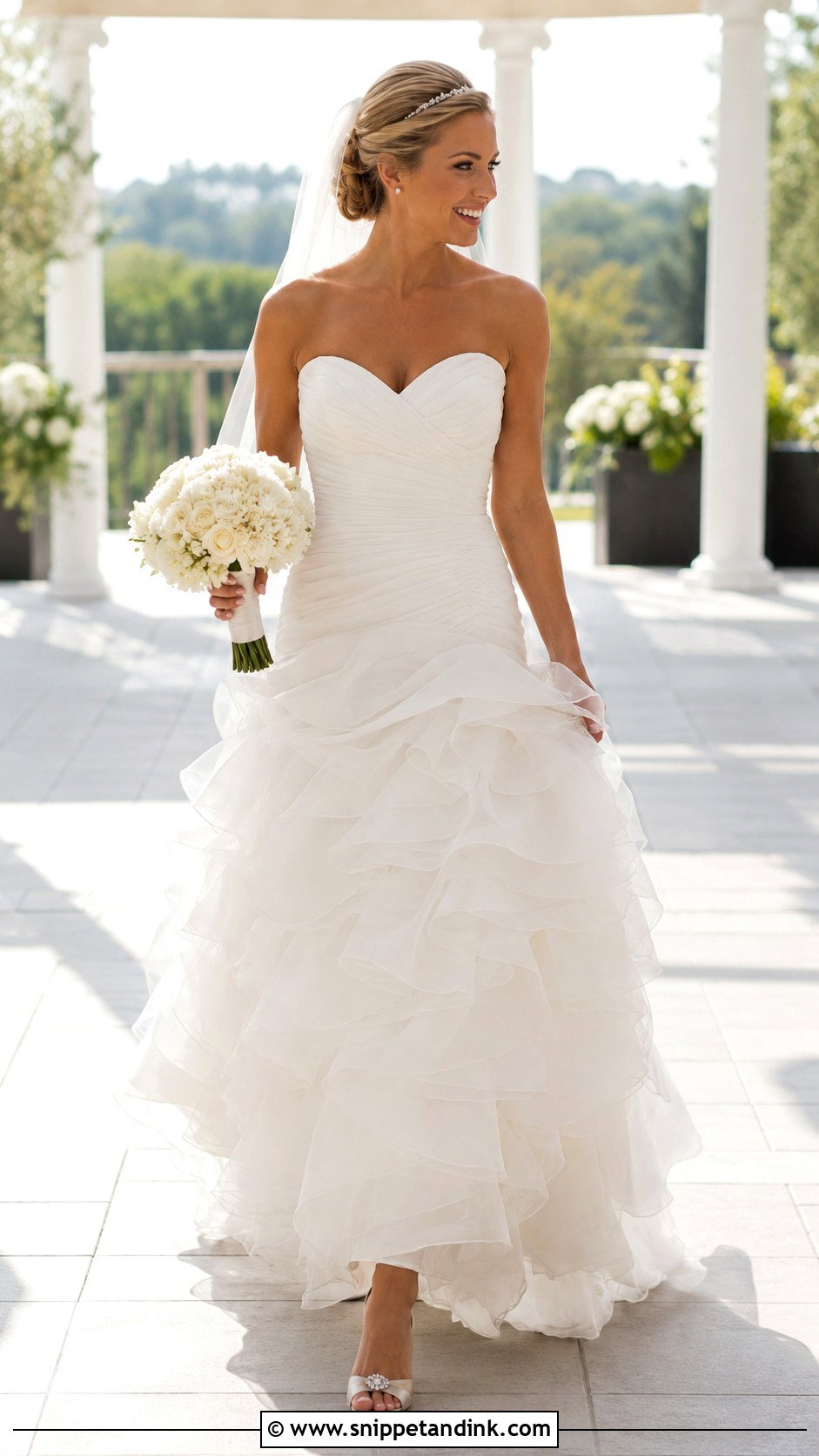 Tiered Organza Wedding Dress - Snippet and Ink - 20 2000s Wedding Dresses