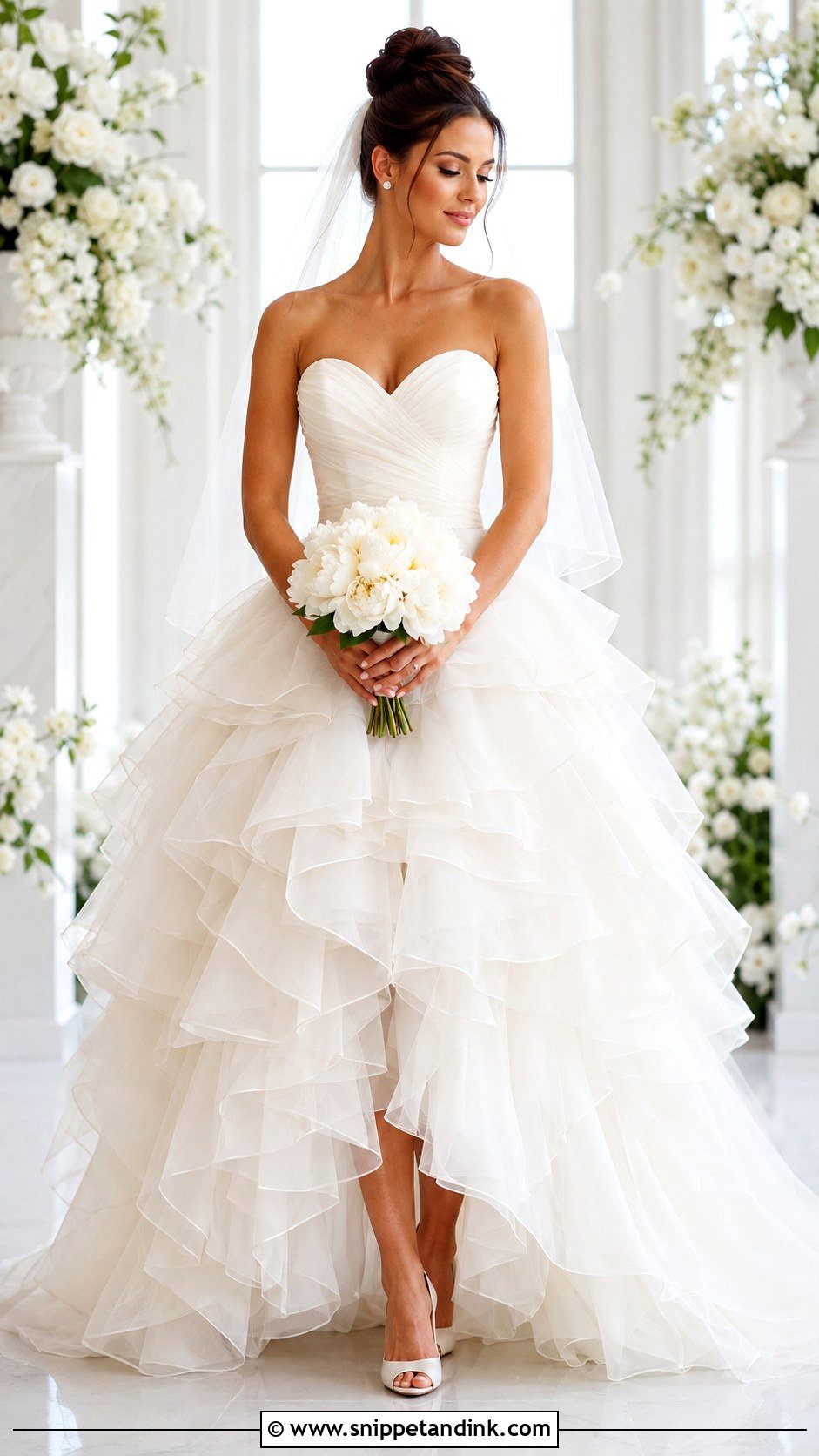 Tiered Organza Wedding Dress - Snippet and Ink - 20 Fairy Tale Wedding Dress Romantic Ideas