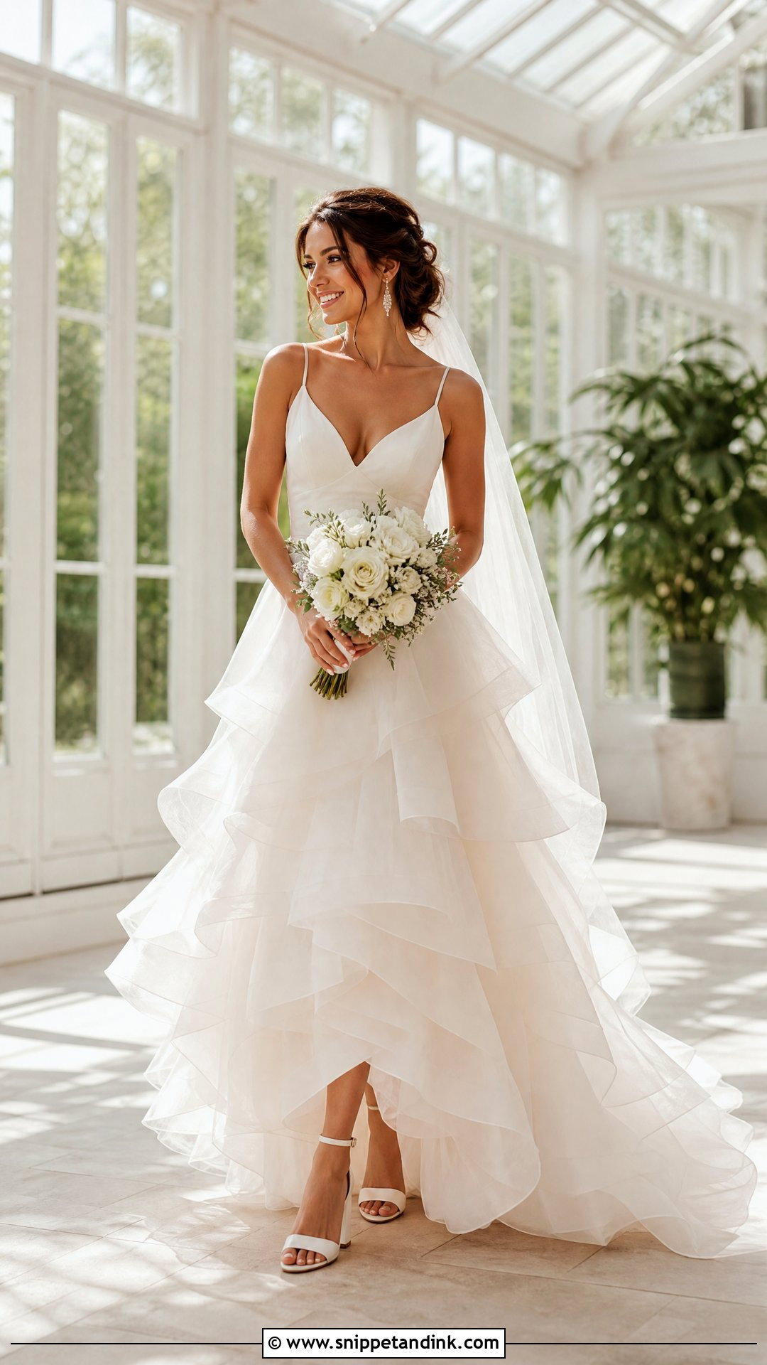 Tiered Organza Wedding Dress - Snippet and Ink - 20 Vogue Wedding Dress Ideas