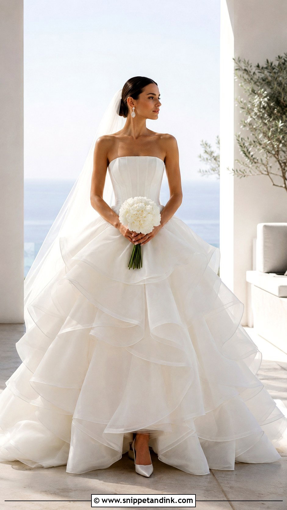 Tiered Organza Wedding Dress Ballgown - Snippet and Ink - 20 Luxury Wedding Dress Ballgown Ideas