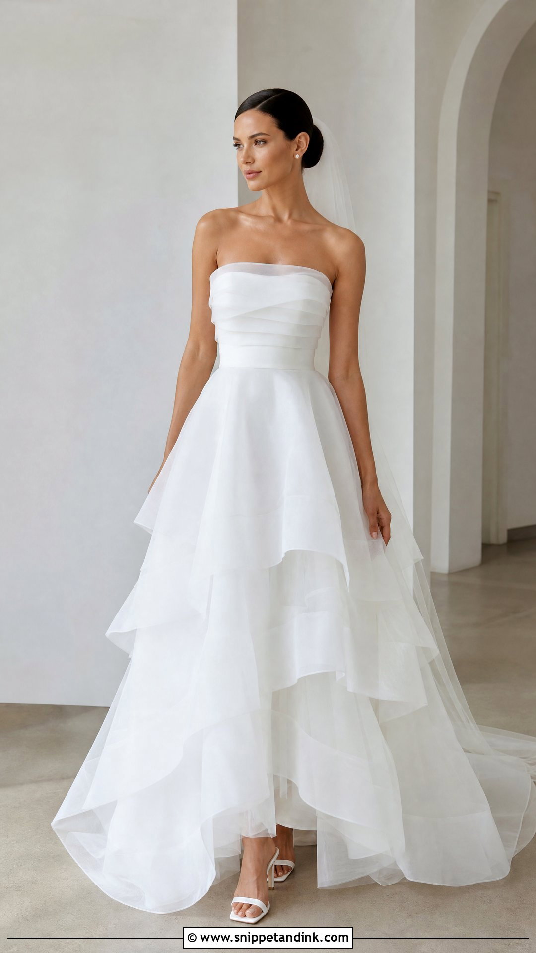 Tiered Organza Wedding Dress - Snippet and Ink - 25 Tiered Wedding Dress Ideas