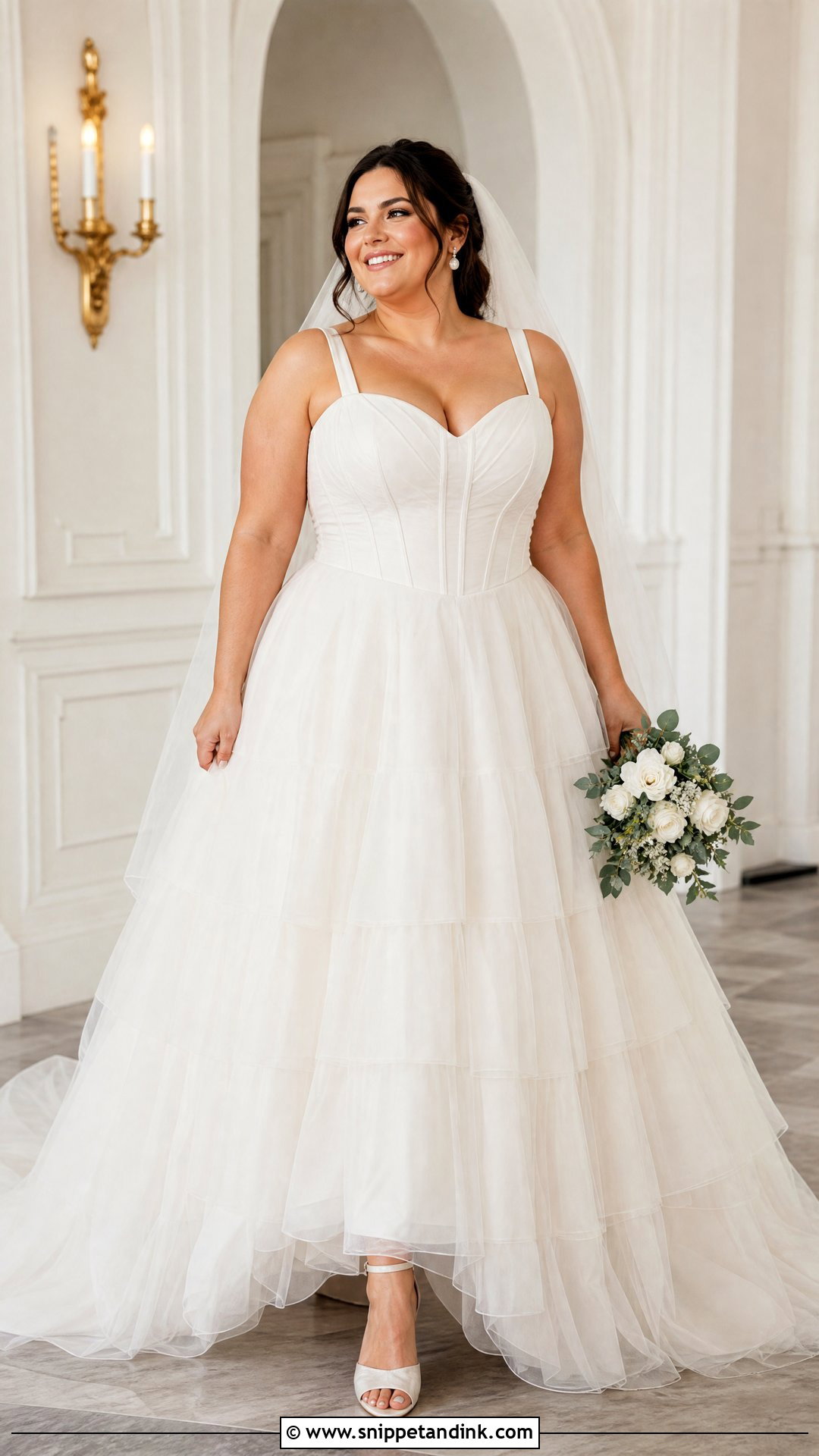 Tiered Plus Size Wedding Dress - Snippet and Ink - 25 Tiered Wedding Dress Ideas