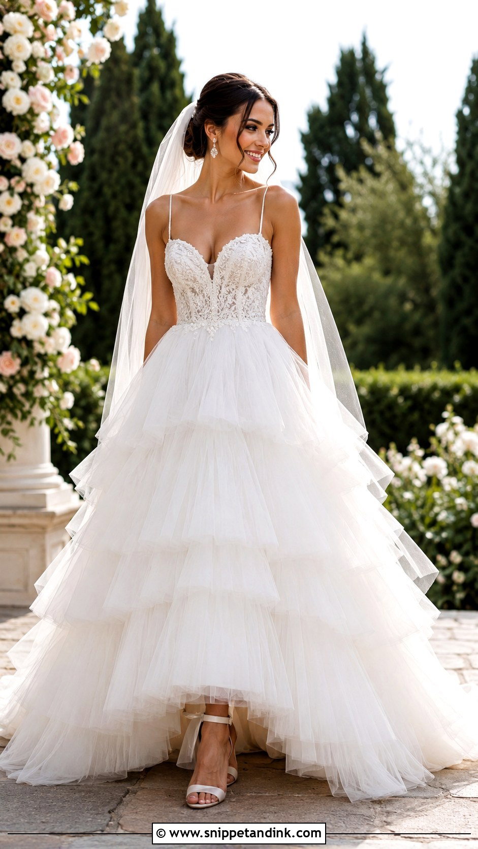 Tiered Poofy Wedding Dress - Snippet and Ink - 30 Poofy Wedding Dress Ideas