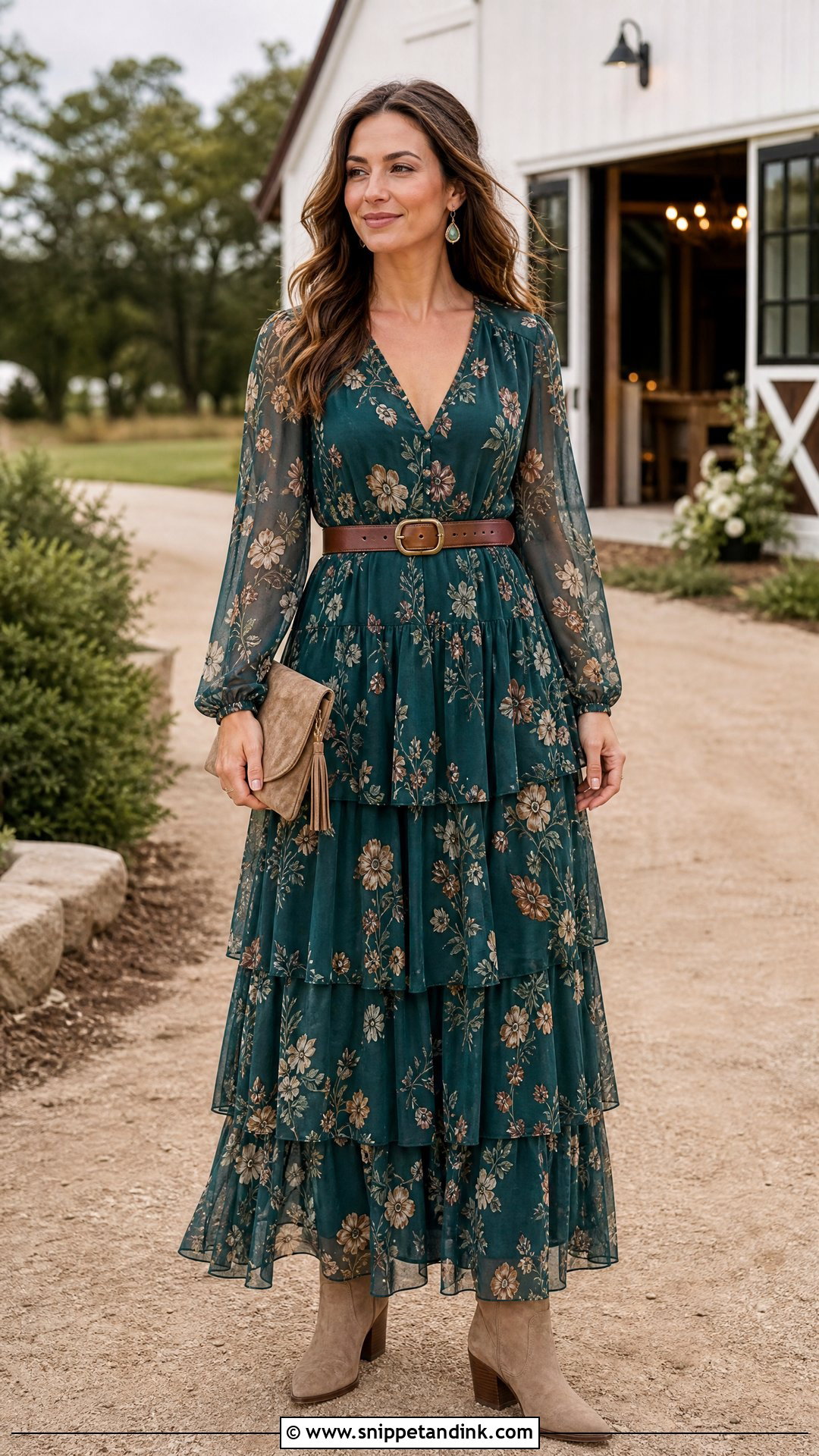 Tiered Prairie Dress for Western Wedding - Snippet and Ink - 20 Western Dresses for Wedding