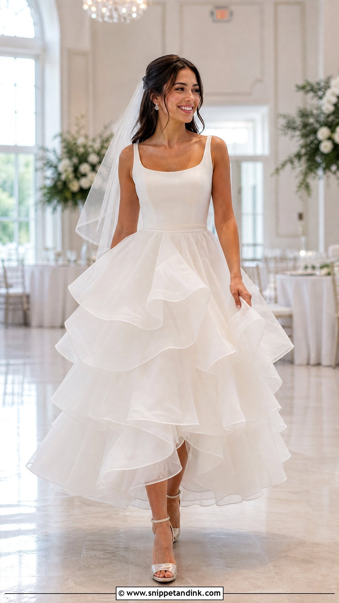 Tiered Ruffle Bridal Dress - Snippet and Ink - 20 Latest Bridal Dress Design Ideas