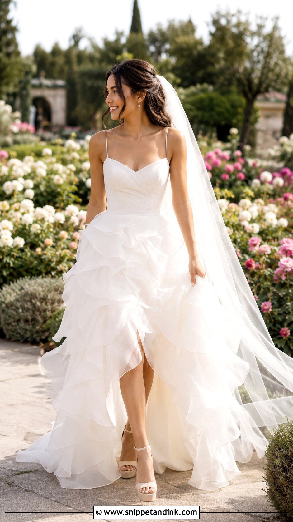 Tiered Ruffle Fairy Wedding Dress - Snippet and Ink - 20 Ethereal Fairy Wedding Dress Ideas