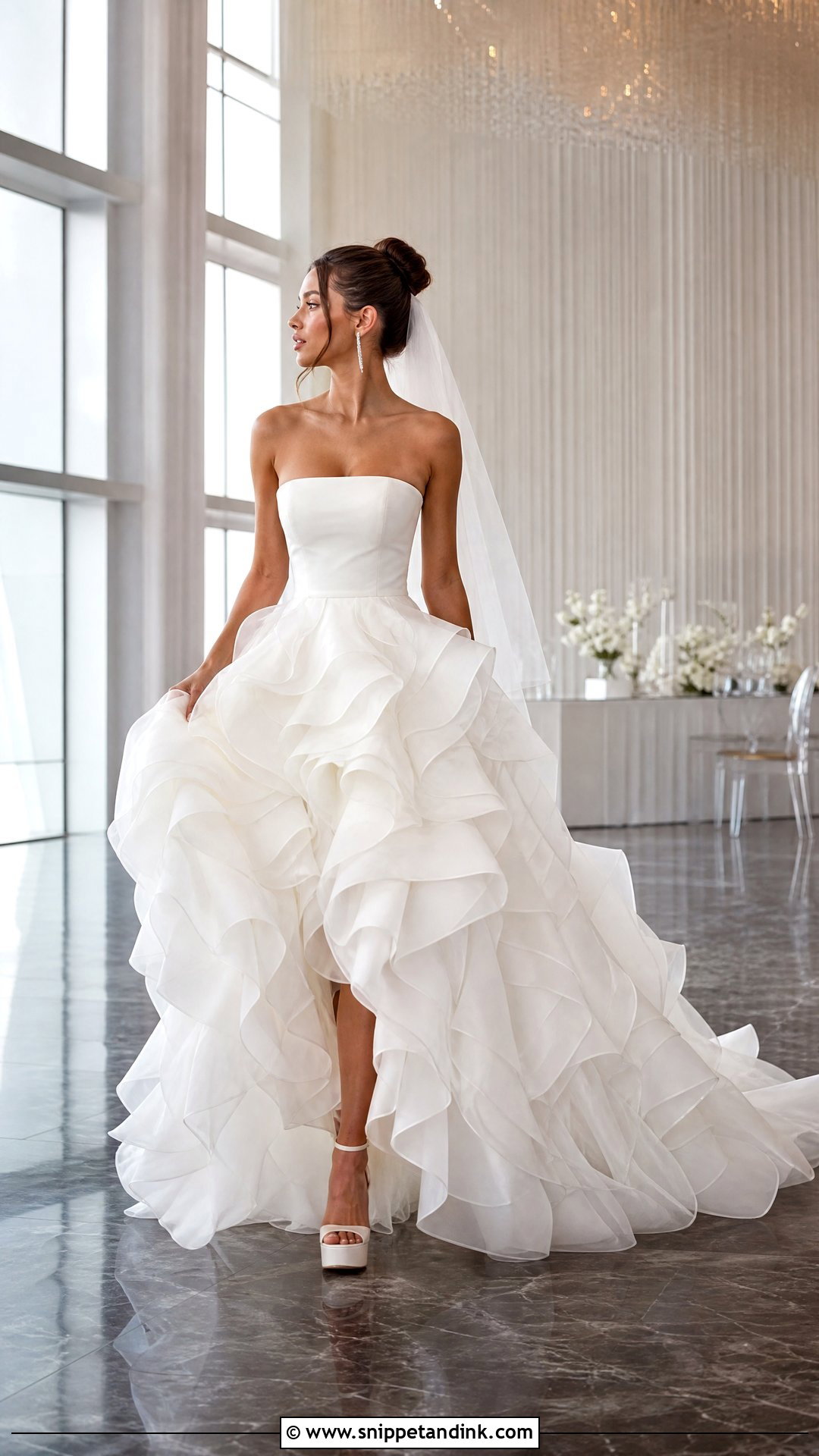Tiered Ruffle Poofy Princess Wedding Dress - Snippet and Ink - 20 Poofy Wedding Dress Princesses Ideas