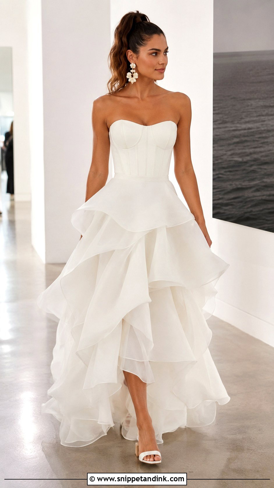Tiered Ruffle Wedding Dress - Snippet and Ink - 20 Maximalist Wedding Dress Ideas