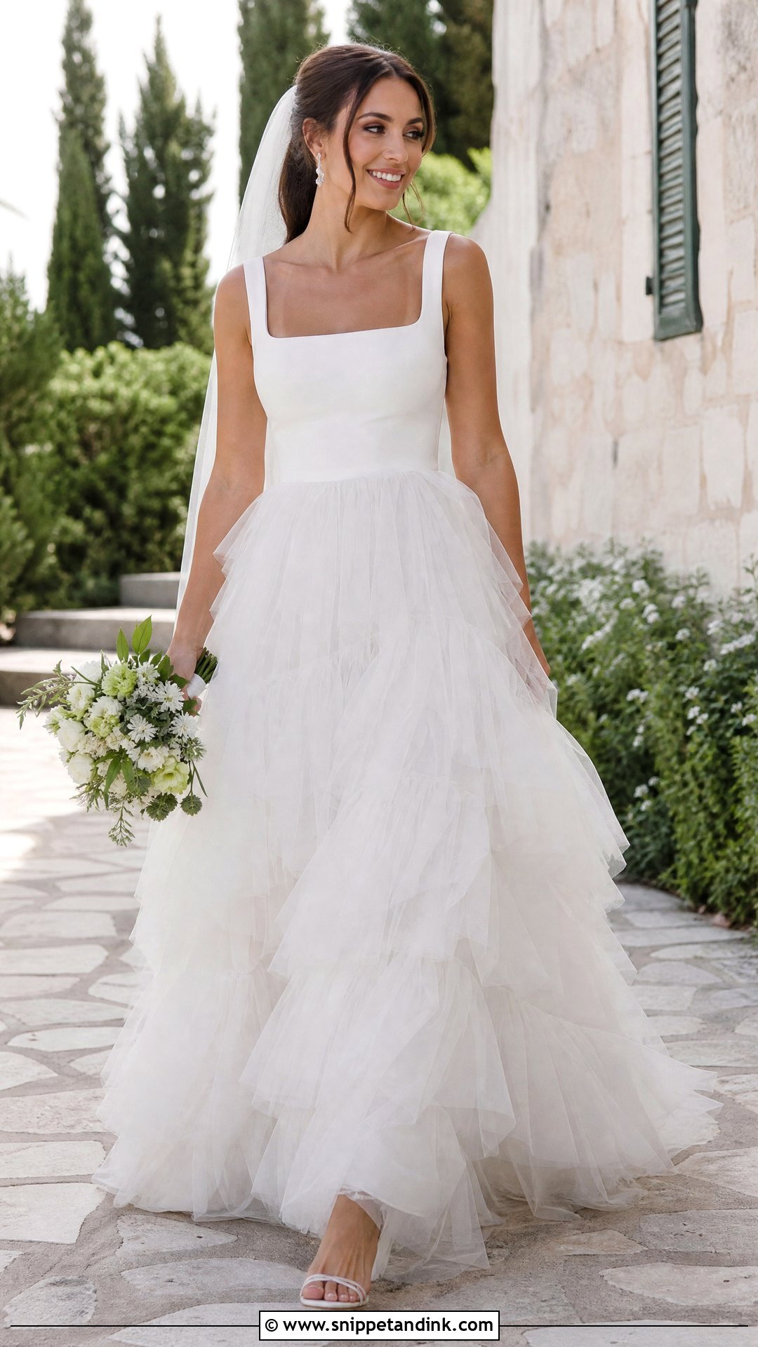 Tiered Ruffle Wedding Dress - Snippet and Ink - 25 Tiered Wedding Dress Ideas