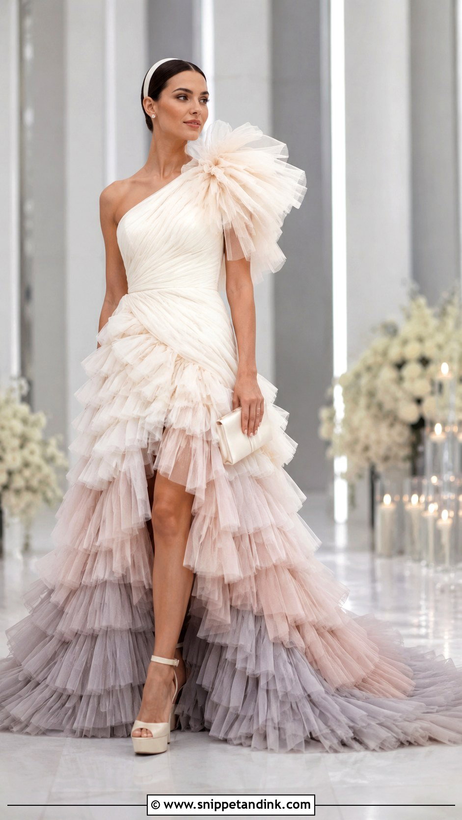 Tiered Ruffle Wedding Dress - Snippet and Ink - 20 Bizarre Wedding Dresses