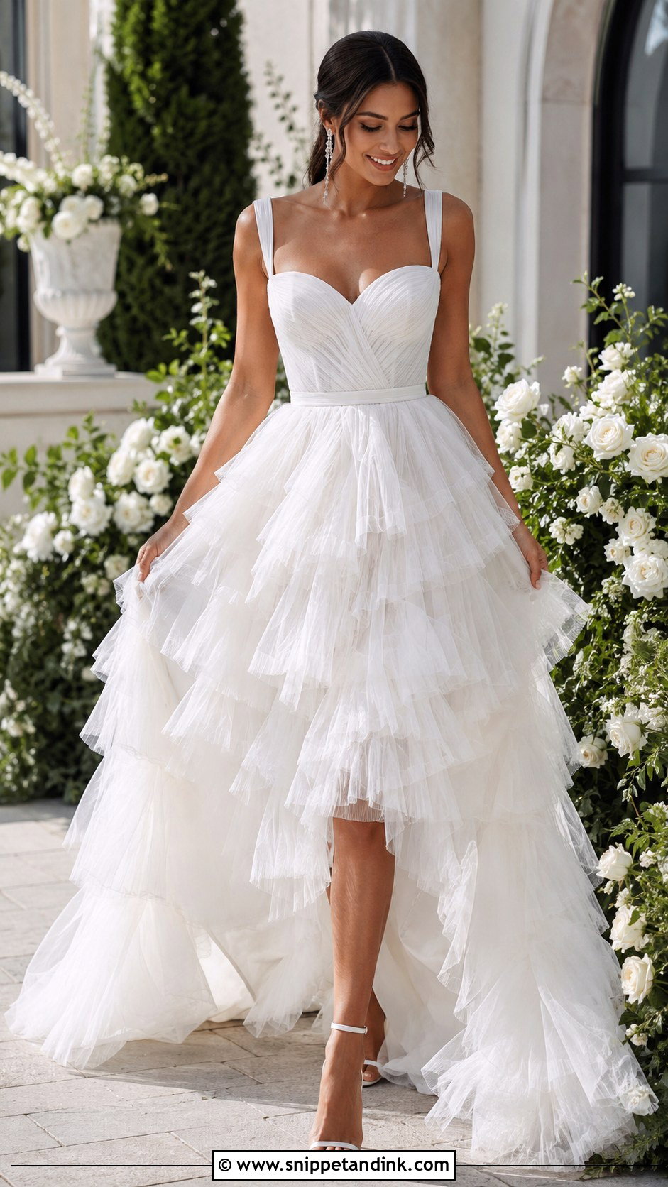 Tiered Ruffle Wedding Dress - Snippet and Ink - 25 Ruffle Wedding Dress Ideas