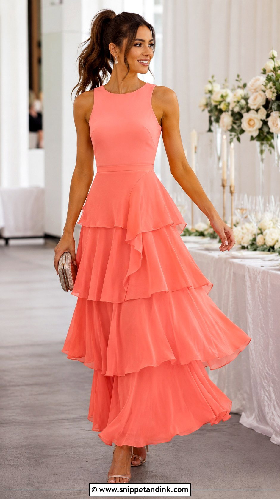 Tiered Ruffle Wedding Frock - Snippet and Ink - 20 Frock Design for Wedding Ideas