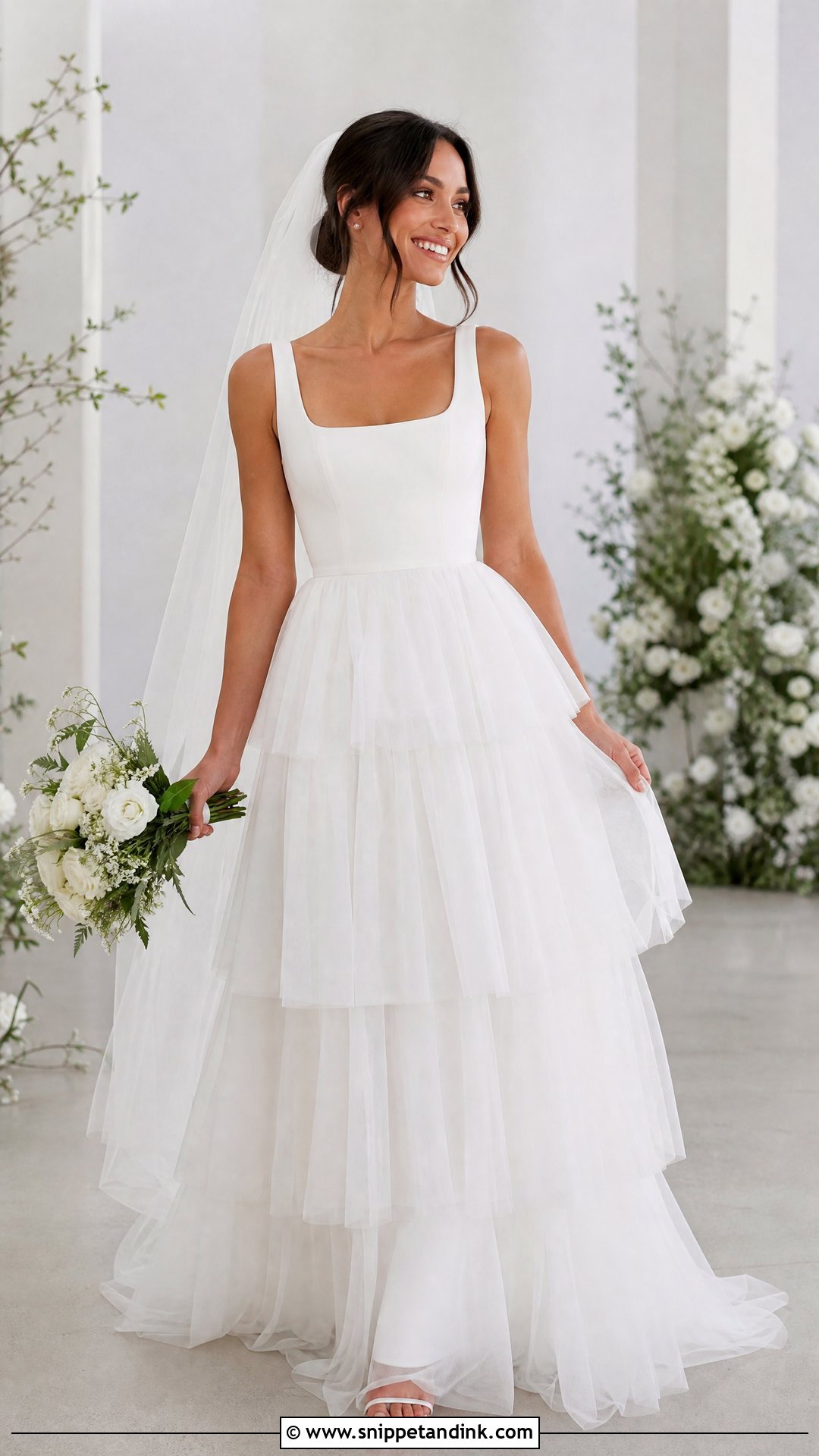 Tiered Simple Wedding Dress - Snippet and Ink - 25 Tiered Wedding Dress Ideas