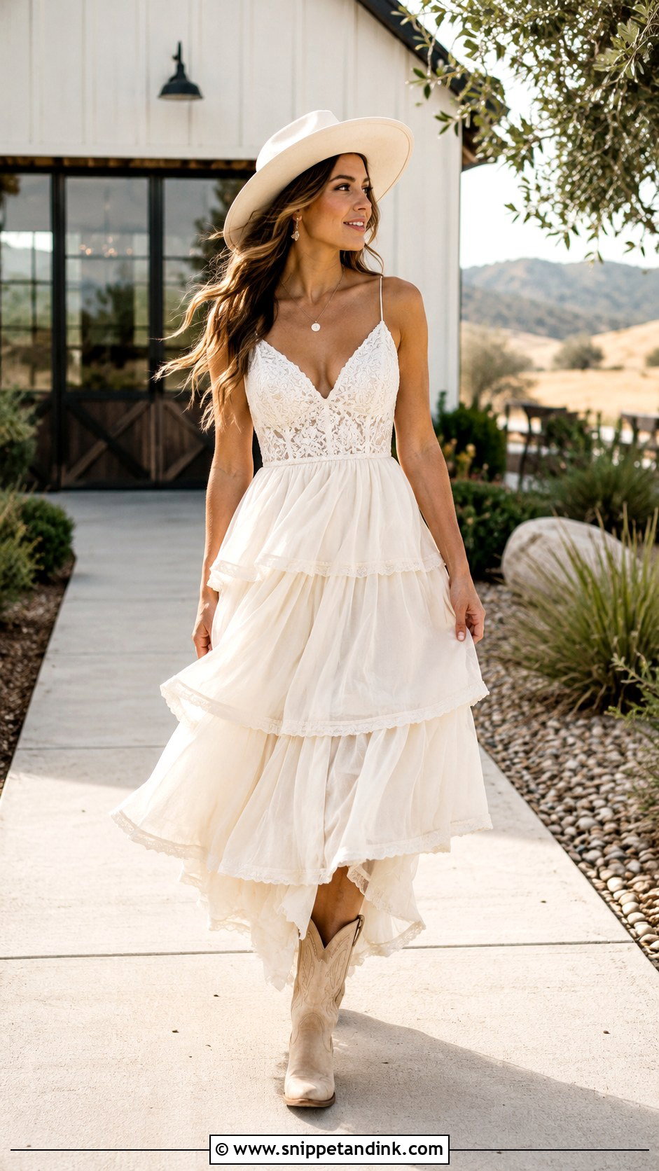 Tiered Skirt Boho Country Wedding Dress - Snippet and Ink - 20 Boho Country Wedding Dress Ideas