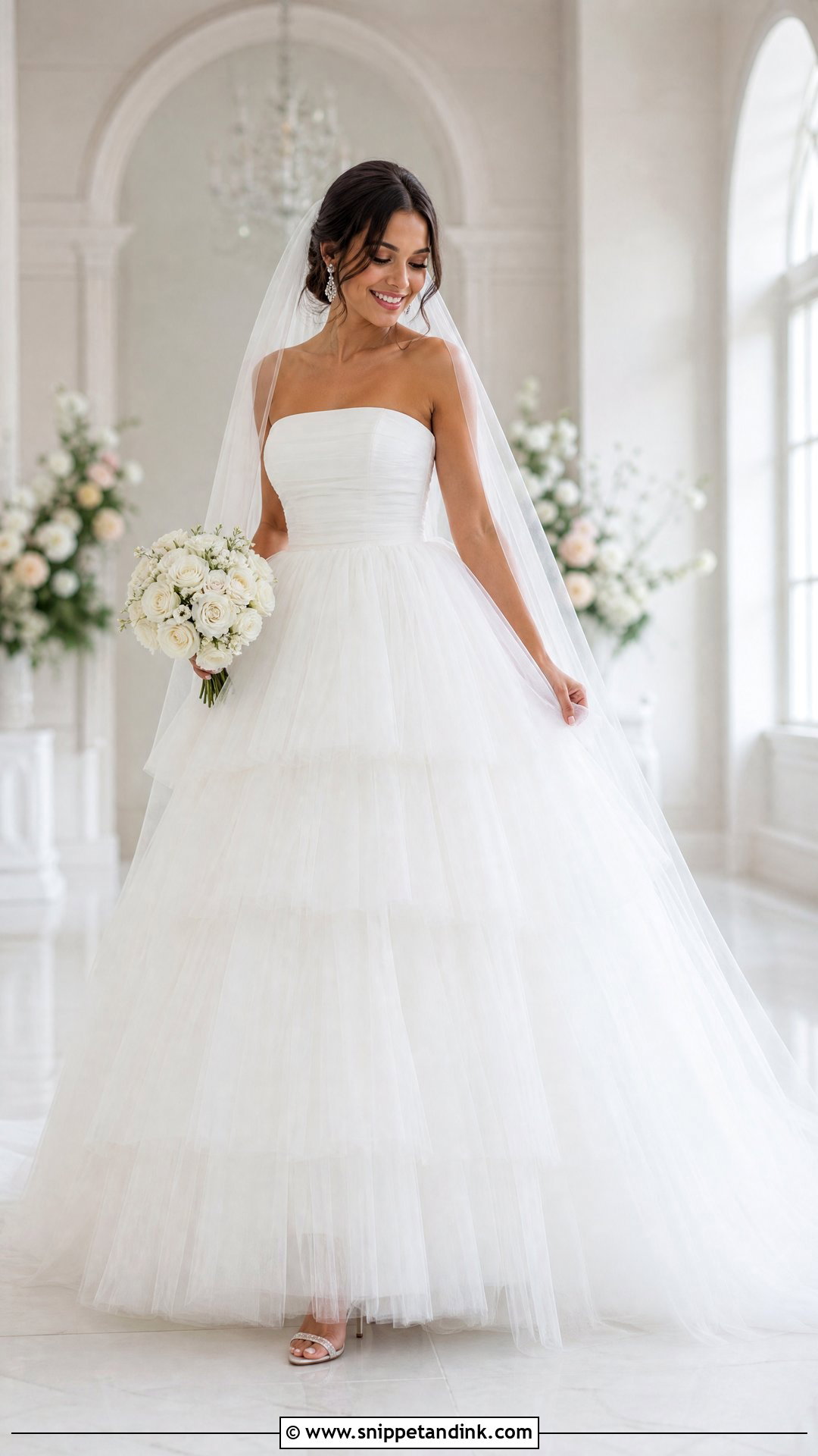 Tiered Skirt Princess Wedding Dress - Snippet and Ink - 25 Princess Style Wedding Dresses