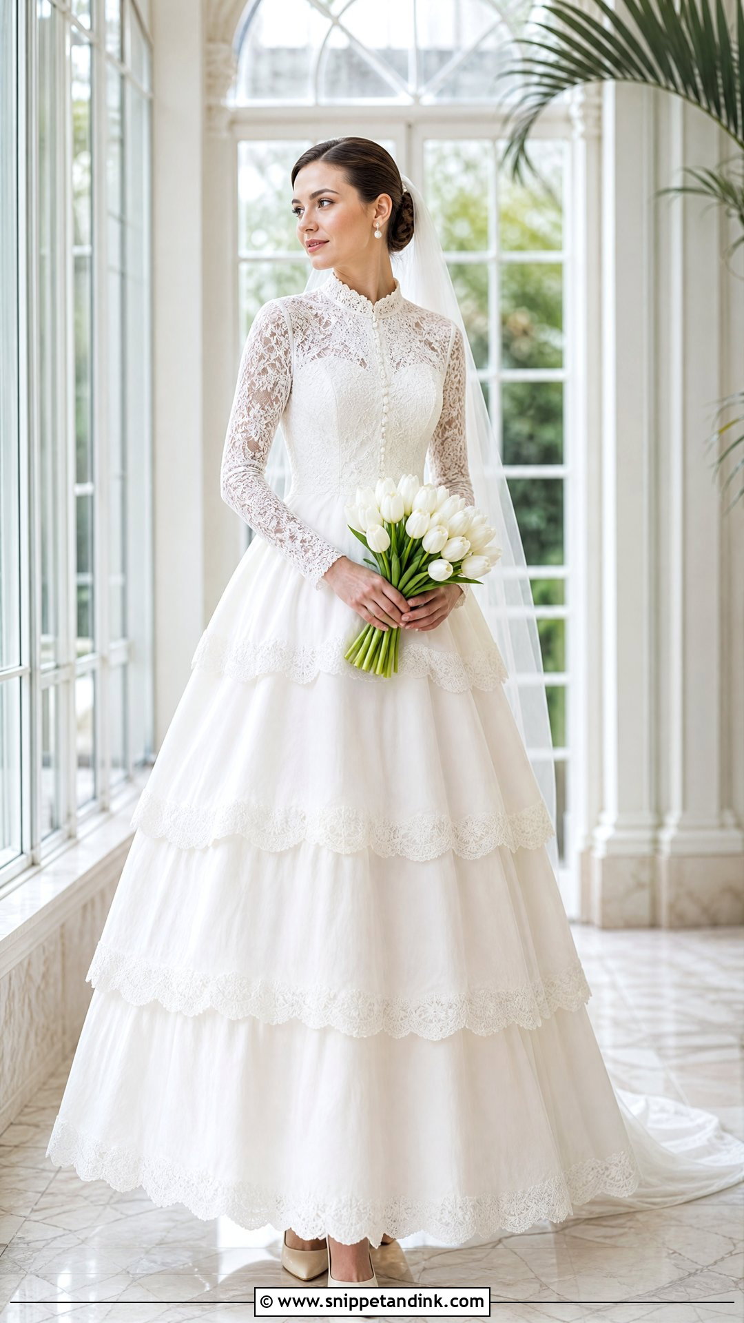 Tiered Skirt Victorian Wedding Dress - Snippet and Ink - 20 Victorian Wedding Dresses