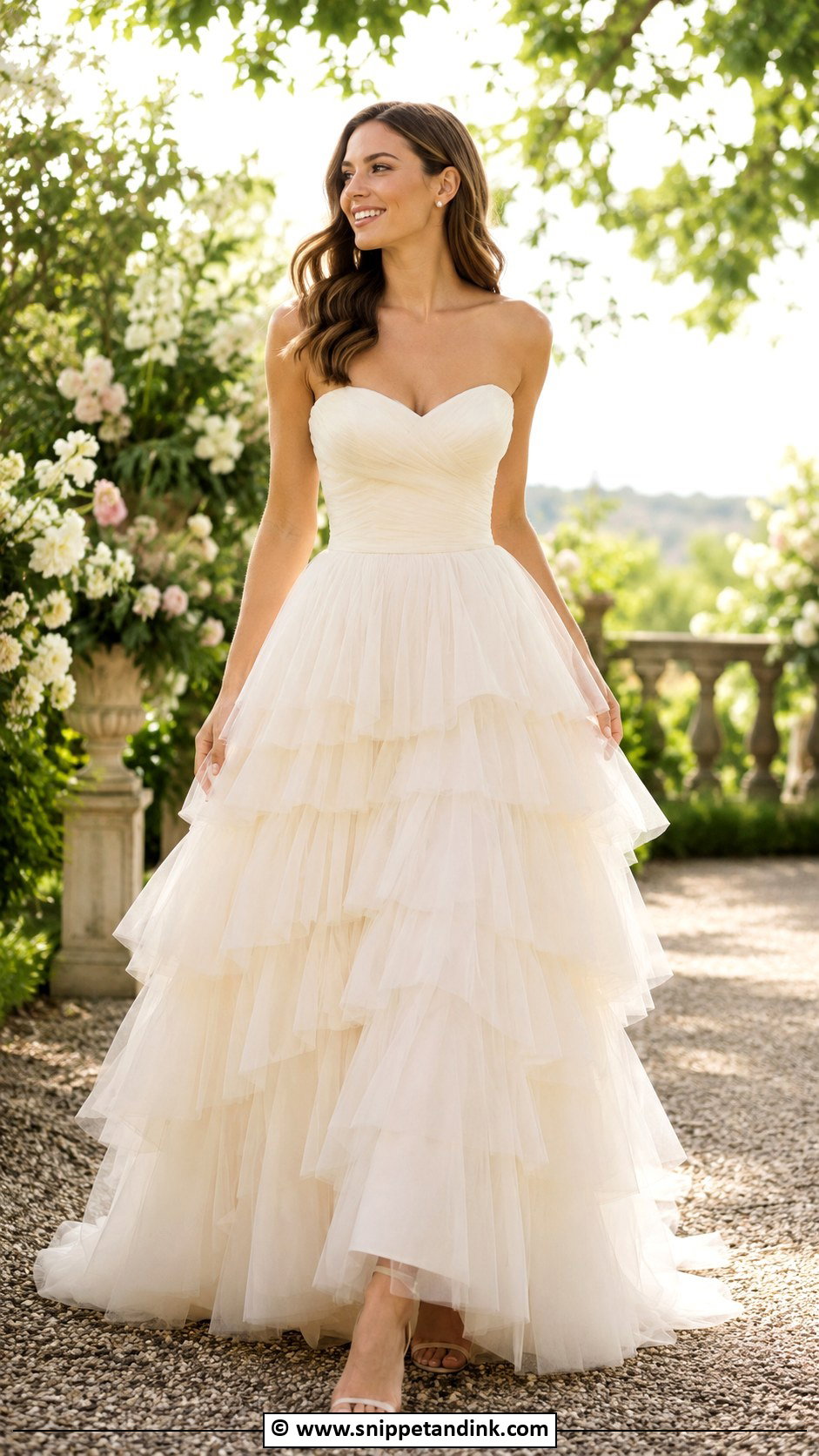 Tiered Skirt Wedding Dress - Snippet and Ink - 35 Unique Wedding Dresses