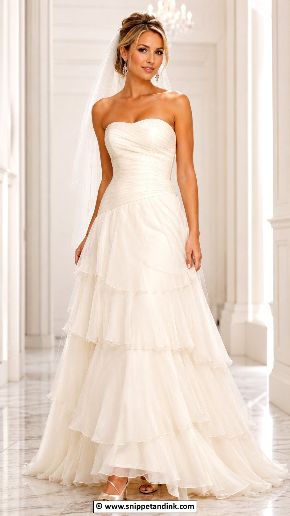 Tiered Skirt Wedding Dress - Snippet and Ink - 30 2000s Wedding Dress Ideas