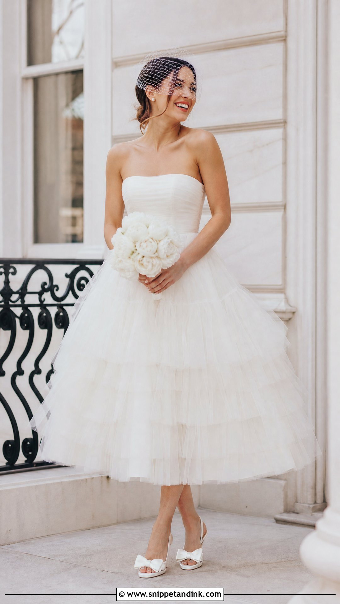 Tiered Tea Length Wedding Dress - Snippet and Ink - 25 Tiered Wedding Dress Ideas