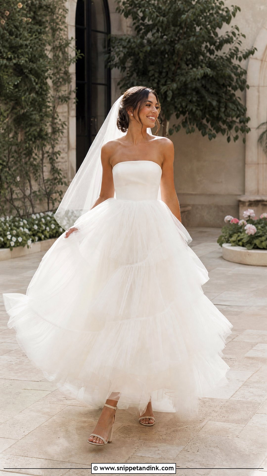 Tiered Tulle Ball Gown Wedding Dress - Snippet and Ink - 20 Huge Wedding Dress Ideas