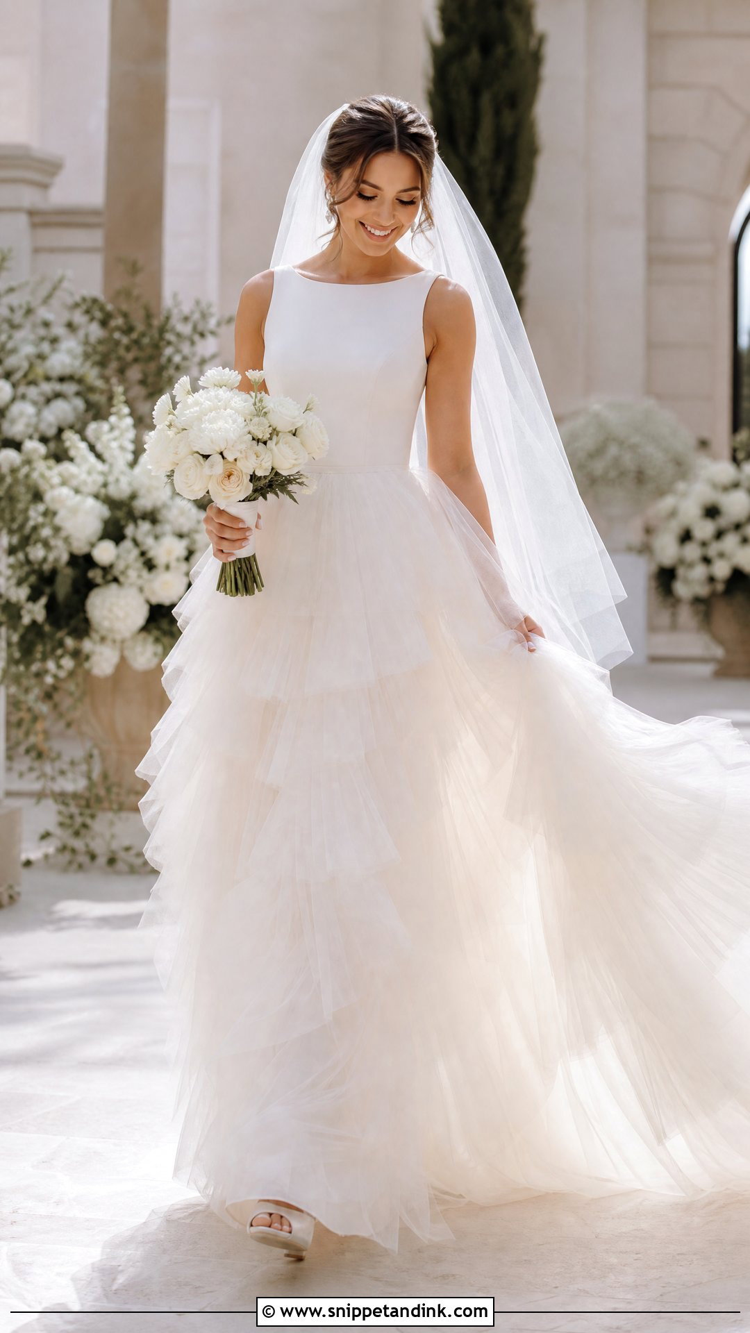 Tiered Tulle Bridal Gown - Snippet and Ink - 20 2026 Bridal Gowns