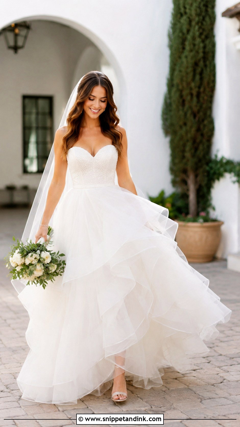 Tiered Tulle Princess Wedding Dress - Snippet and Ink - 20 Gorgeous Wedding Dress Princesses Ideas
