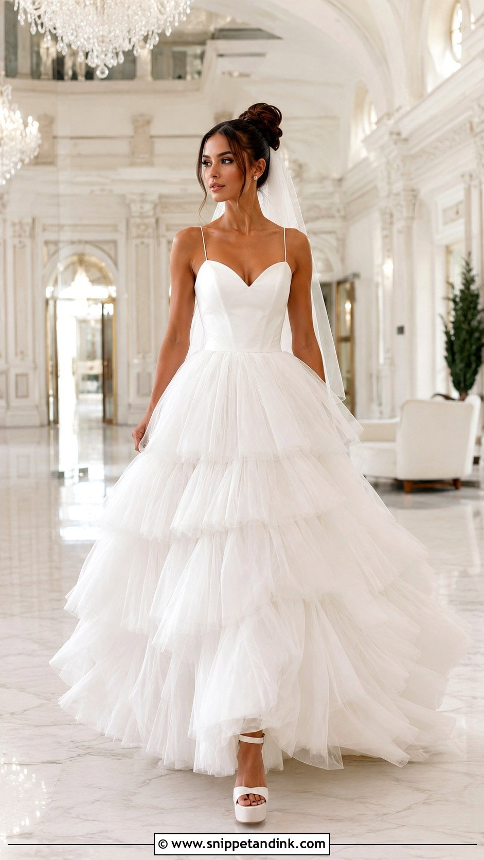 Tiered Tulle Princess Wedding Dress - Snippet and Ink - 20 Big Wedding Dresses Ball Gown Princesses