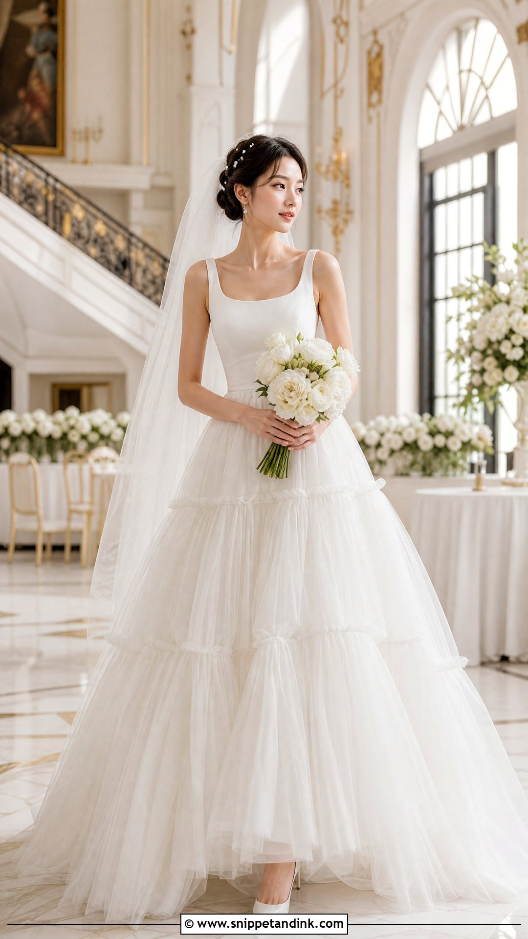 Tiered Tulle Ulzzang Wedding Dress - Snippet and Ink - 20 Ulzzang Wedding Dress Ideas