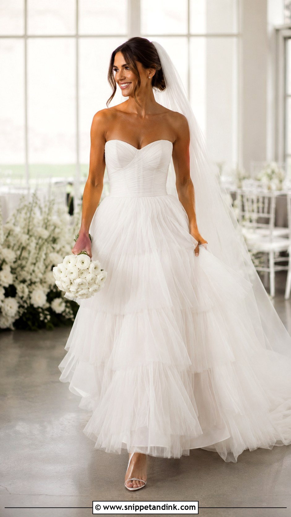 Tiered Tulle Wedding Dress - Snippet and Ink - 20 Extra Wedding Dresses