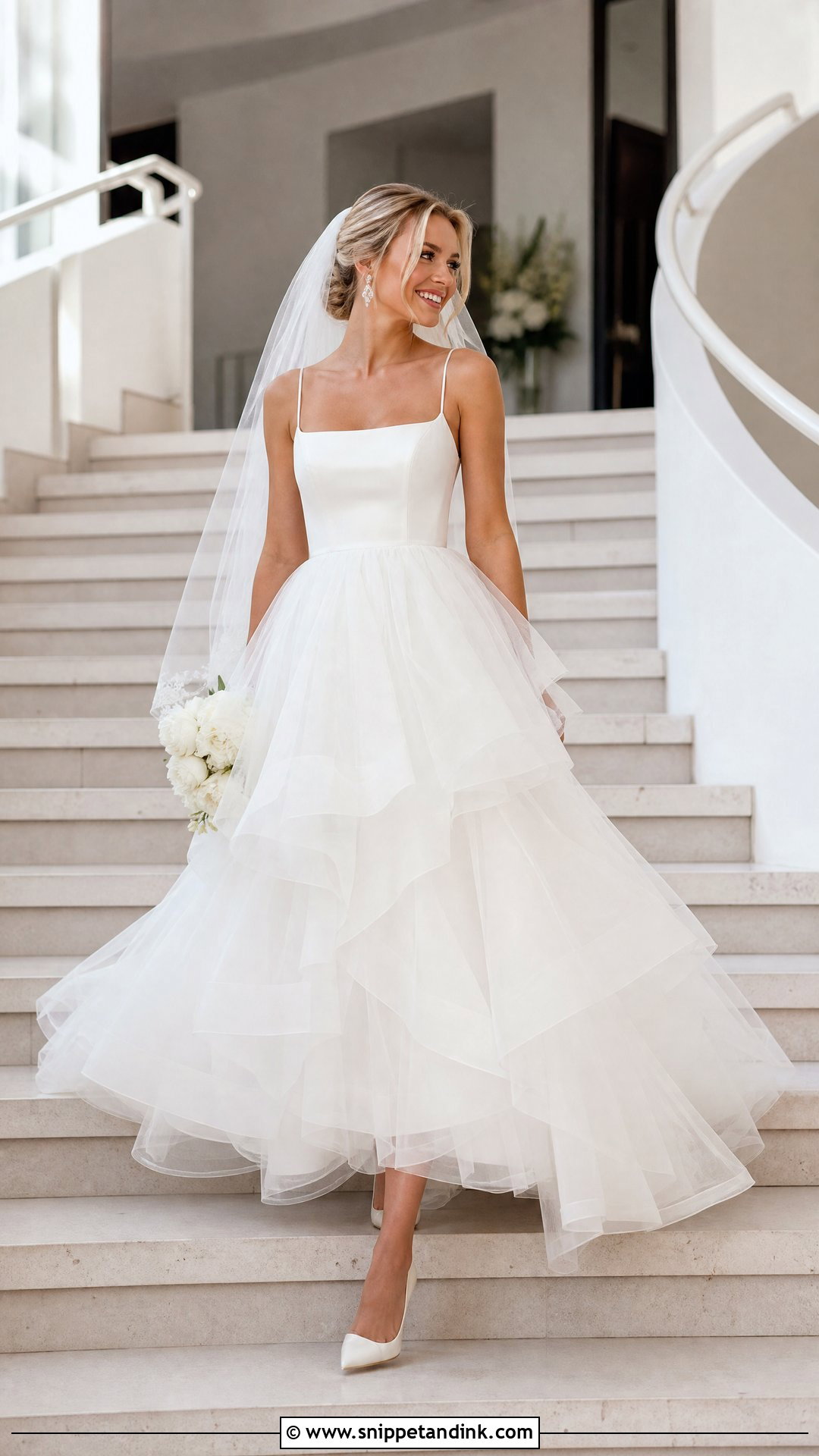 Tiered Tulle Wedding Dress - Snippet and Ink - 20 Romantic Fairytale Wedding Dresses