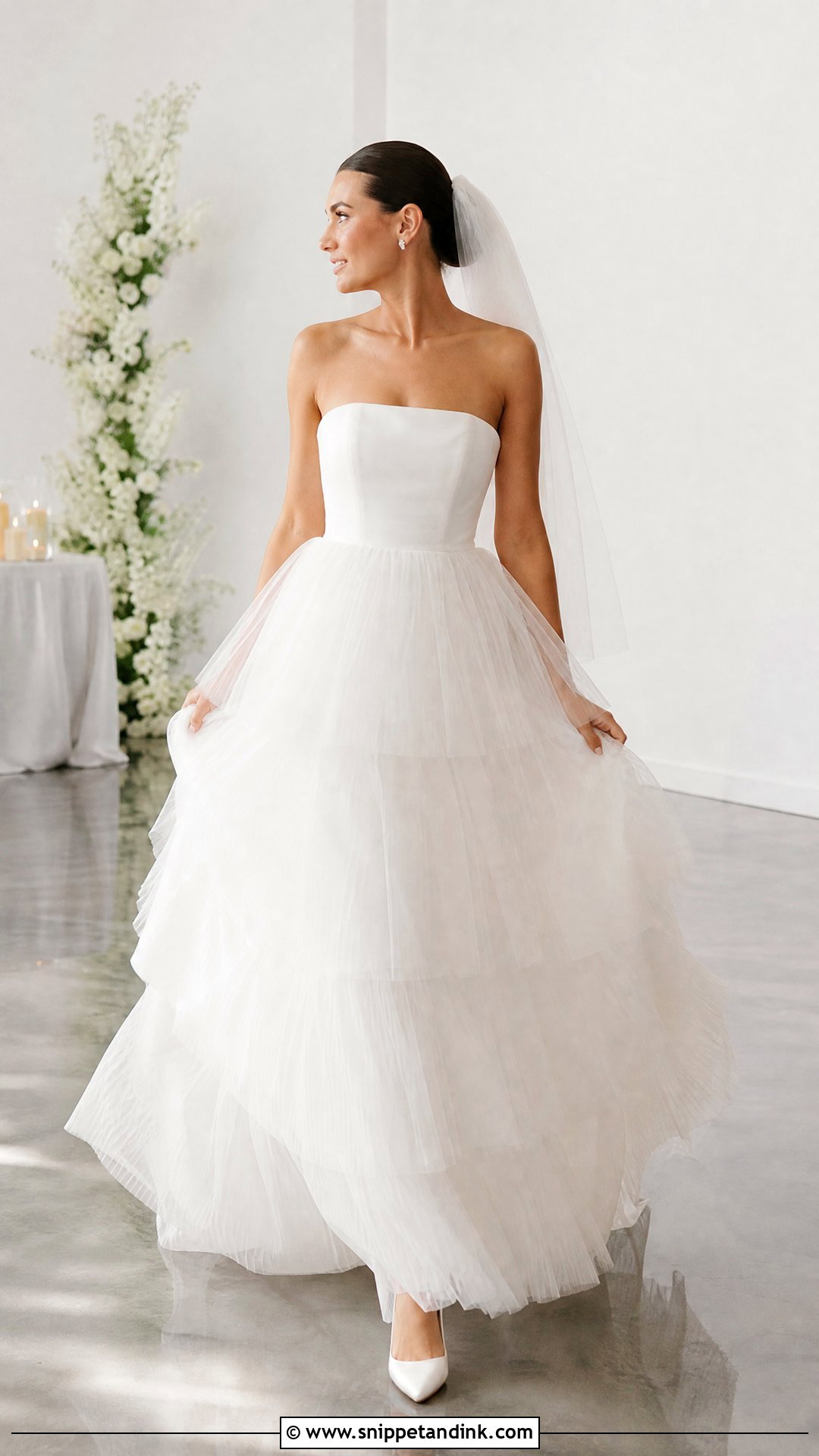 Tiered Tulle Wedding Dress - Snippet and Ink - 20 Sew Wedding Dress Ideas