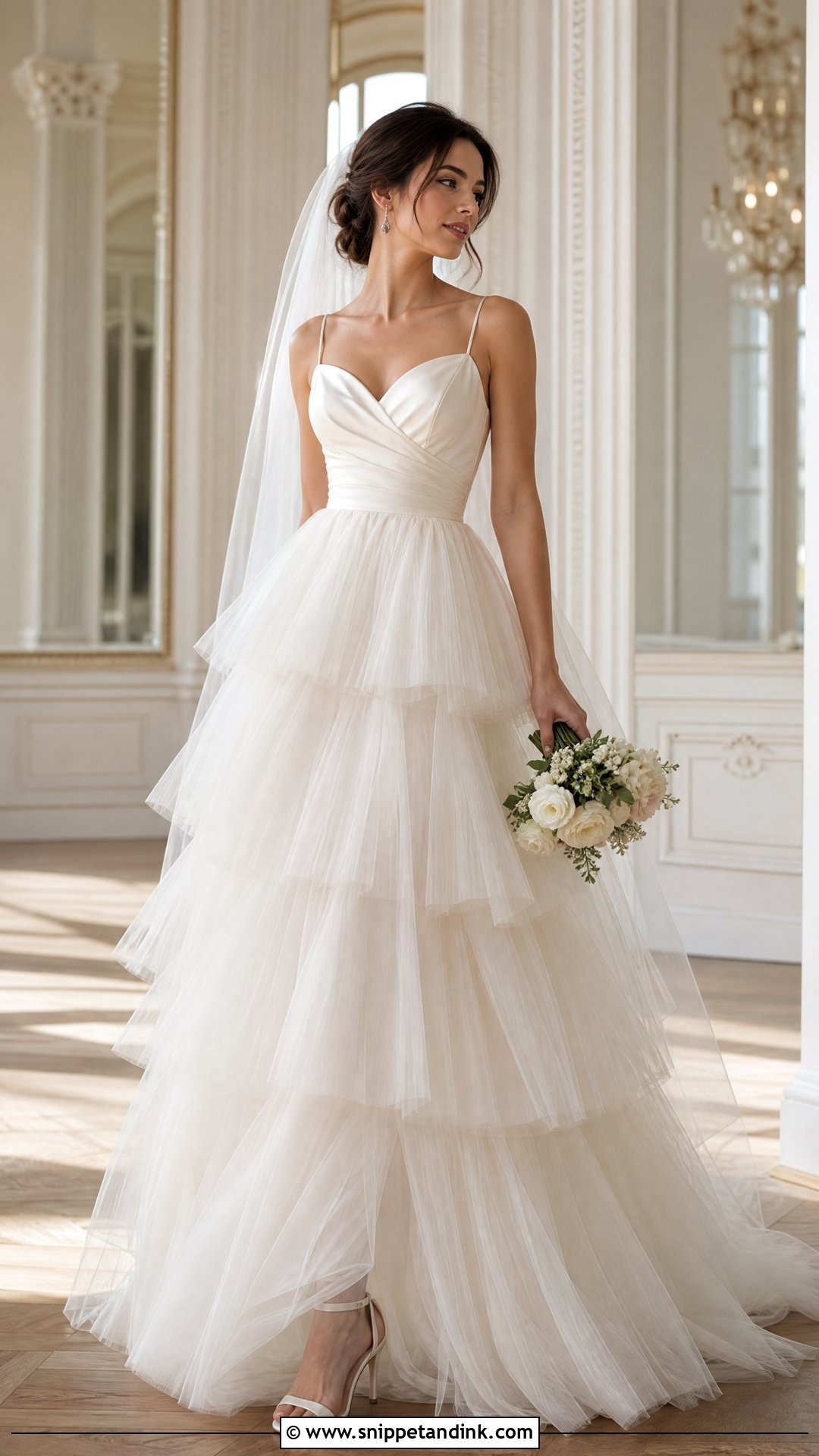 Tiered Tulle Wedding Dress - Snippet and Ink - 20 Sewing Wedding Dress Ideas