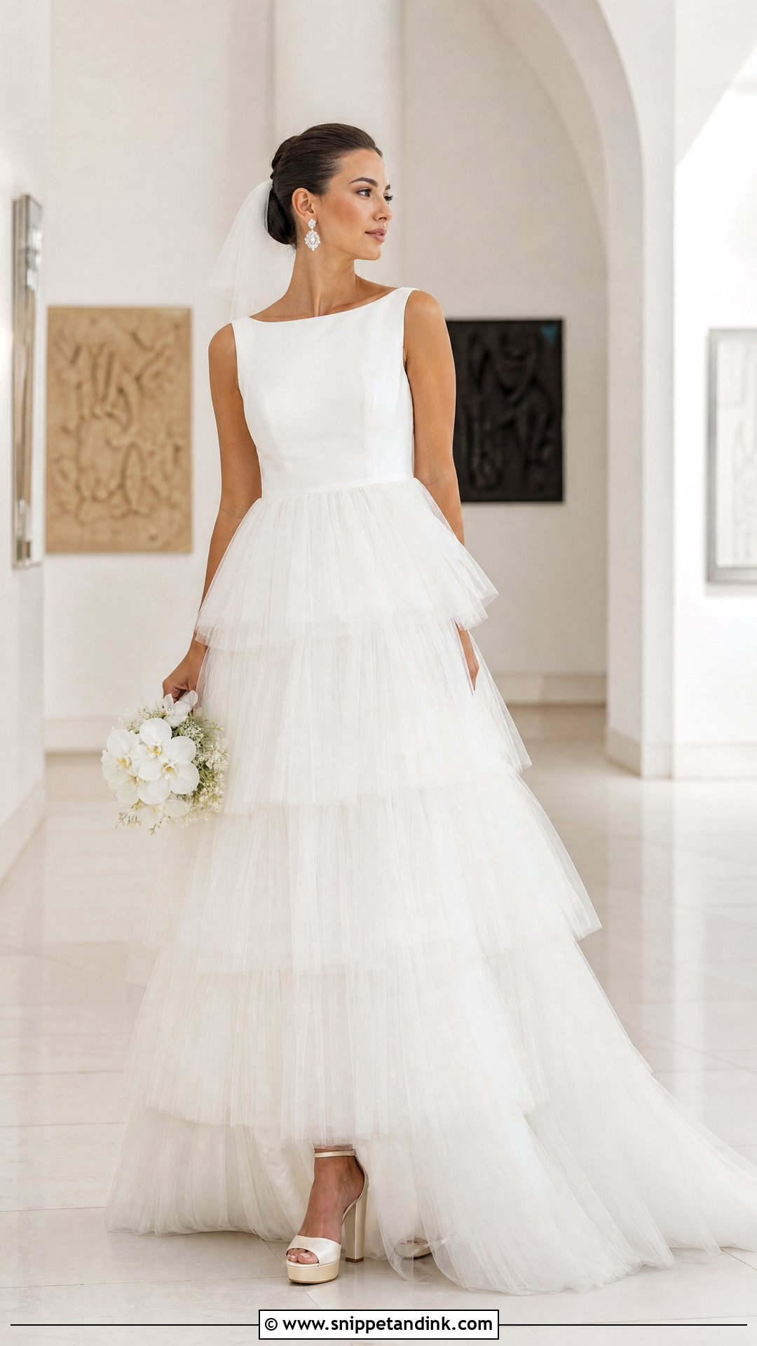 Tiered Tulle Wedding Dress - Snippet and Ink - 20 Tool Wedding Dress Ideas