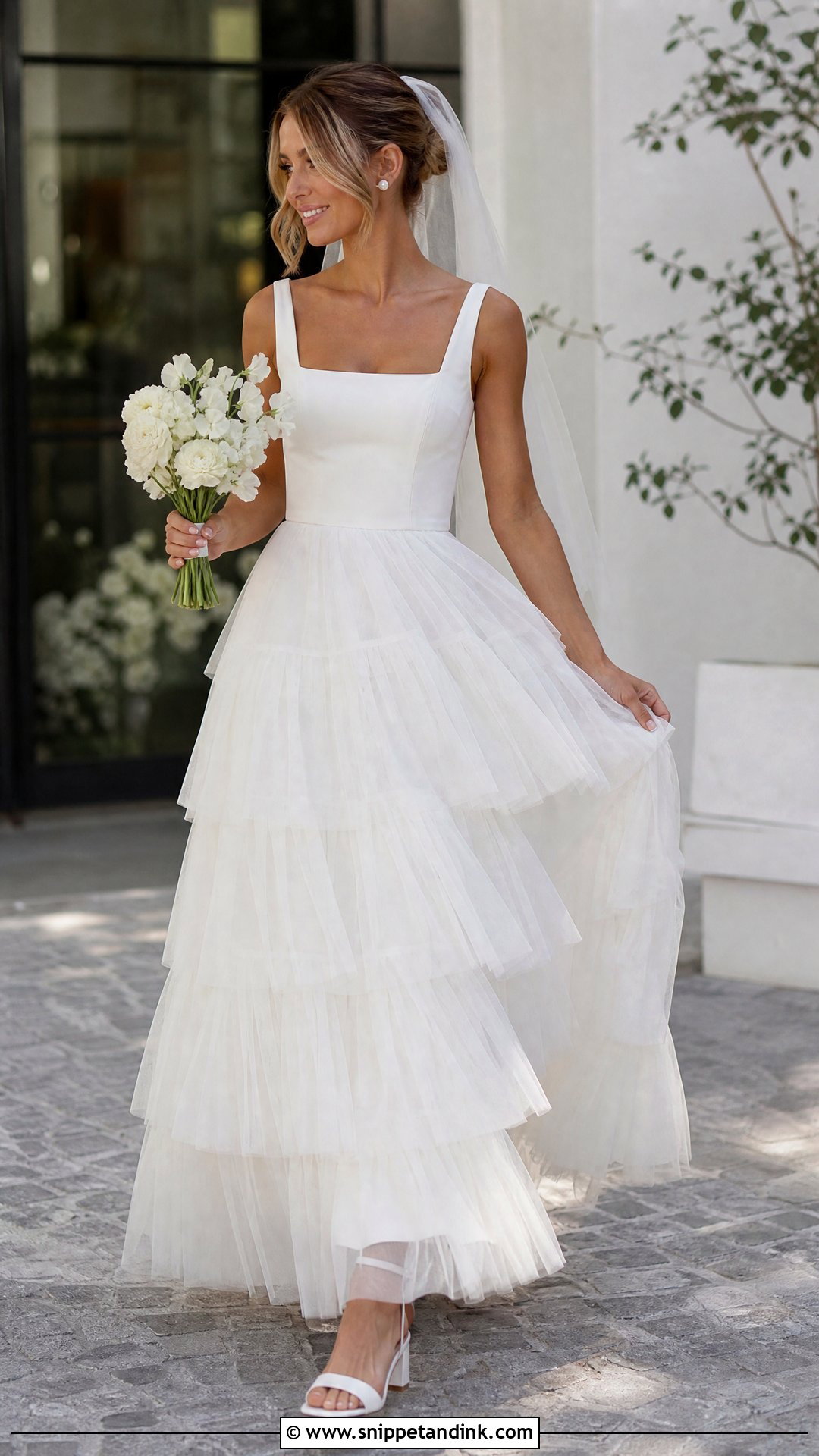Tiered Tulle Wedding Dress - Snippet and Ink - 20 Tulle Wedding Dresses